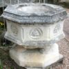 z* SOLD – Similar Wanted – Stunning Reclaimed 19th Century Victorian Hand Carved Limestone Font