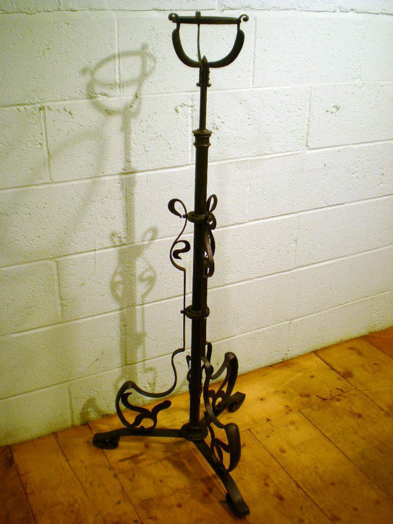 Art Nouveau Wrought Iron Extendable Candle Stand - Warwick Reclamation