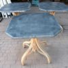 Reclaimed Antique Bentwood Table Bases With Zinc Table Tops