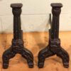 Reclaimed Antique Cast Iron Pair Of Fire Dogs