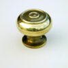 Small Antique Solid Brass Bloxwich Cabinet / Cupboard Door Knob / Handle