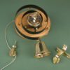 Antique Solid Brass Lady Butlers Bell Mounted On An Oak Board