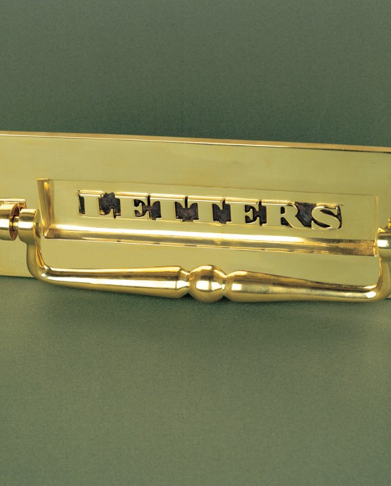 Classic Solid Brass 'LETTERS' Letter Plate / Letterbox With Clapper ...