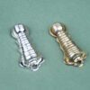 Antique Large Polished Nickel Lady / Skittle Reeded Escutcheon