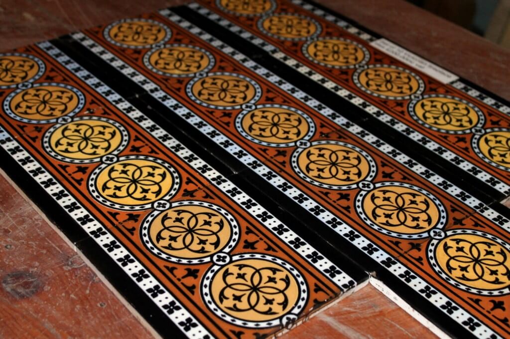 Reclaimed Set Of 10 Victorian Decorative Tiles Warwick Reclamation