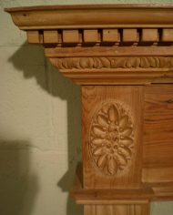 Reclaimed Hand Carved 1910 Pine Fire Surround - Warwick Reclamation
