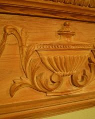 Reclaimed Hand Carved 1910 Pine Fire Surround - Warwick Reclamation