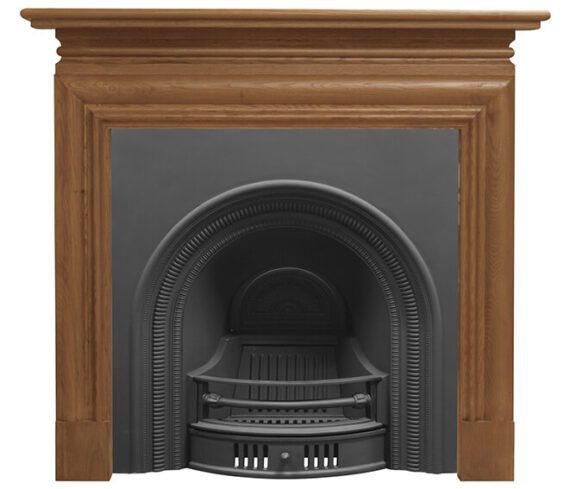 'The Collingham' Arched Black Cast Iron Fireplace Insert - Warwick ...