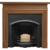 ‘The London Plate’ Wide Opening Black Cast Iron Fireplace Insert
