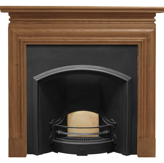 'The London Plate' Wide Opening Black Cast Iron Fireplace Insert ...