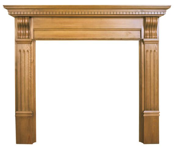 'The Corbel' Waxed Solid Pine Fire Surround - Warwick Reclamation