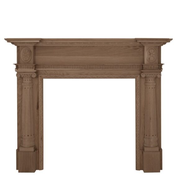 'The Ashleigh' Unfinished Solid Oak Fire Surround - Warwick Reclamation