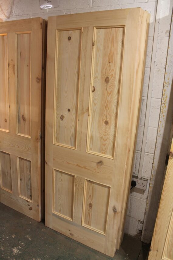 Reclaimed Pine Hand Made 4 Panel Doors 78 x 30 x 1.5 Inches Warwick