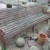 Original Antique C19 Falkirk Foundry Cast Iron & Hardwood Garden Bench
