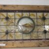 Reclaimed Large Victorian Stained Glass Panel In Pine Frame 2