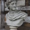 APOLLO BELVEDERE Greek God Reclaimed Stone Bust On Corinthian Capitol Plinth