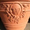 Reclaimed Set Of x8 Huge Art Nouveau Terracotta Planters Pots