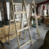Pair Of Tall Reclaimed Victorian Wooden Decorator’s Tressels