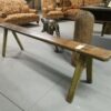 Reclaimed Early Period Farmhouse Pine Bench Original Paint